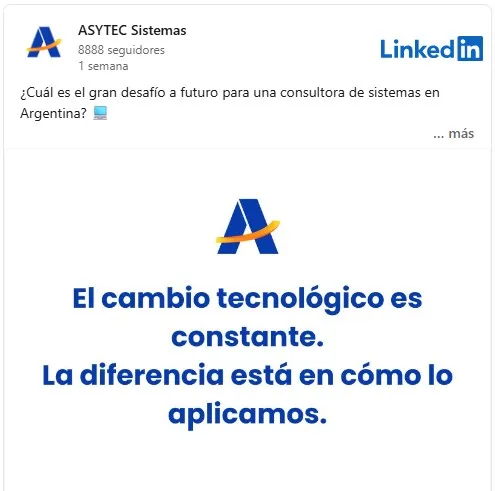 Publicación de linkedin